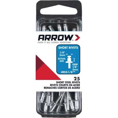 Arrow 1/8 In. x 1/8 In. Steel Rivet (25-Count)