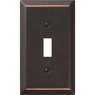 Amerelle 1-Gang Stamped Steel Toggle Switch Wall Plate, Aged Bronze